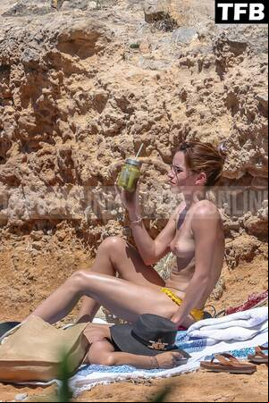 ibiza nude beach celebrities - Emma Watson Displays Her Nude Tits on the Beach in Ibiza (77 Photos) |  #TheFappening