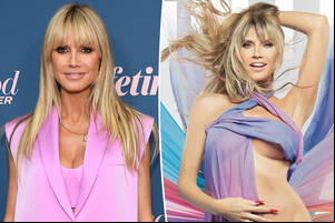 Heidi Klum Sex Porn - Heidi Klum wears nothing but a scarf in semi-nude photo shoot