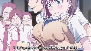 hot hentai petite - Bizarre Ecchi Hentai with clumsy petite girl getting naked and poked